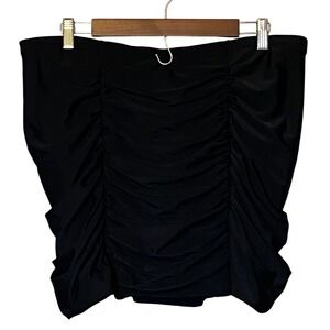 Raisins Curve Womens Costa Swim Skirt Plus Size 20W Black Tummy Thinner NWT